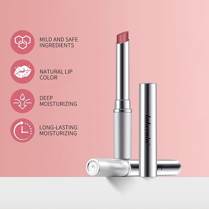 WEEMAY 2Pcs Honey Noir Lipstick, Deep Moisturizing Black Cherry Tint Lip Balm, Nourishing Honey Noir Lipgloss, Black and Pink Lip Tint, Hydrating Lipgloss for All Skin Tones
