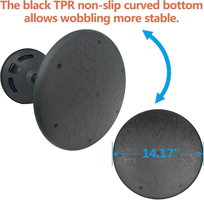 Standing Desk Balance Wobble Stools, Height Adjustable 22-32 Inch for Office and Classroom, Anti-Fatigue Standing Chairs, Ergonomic Stools with Anti-Slip Round Bottom, Black