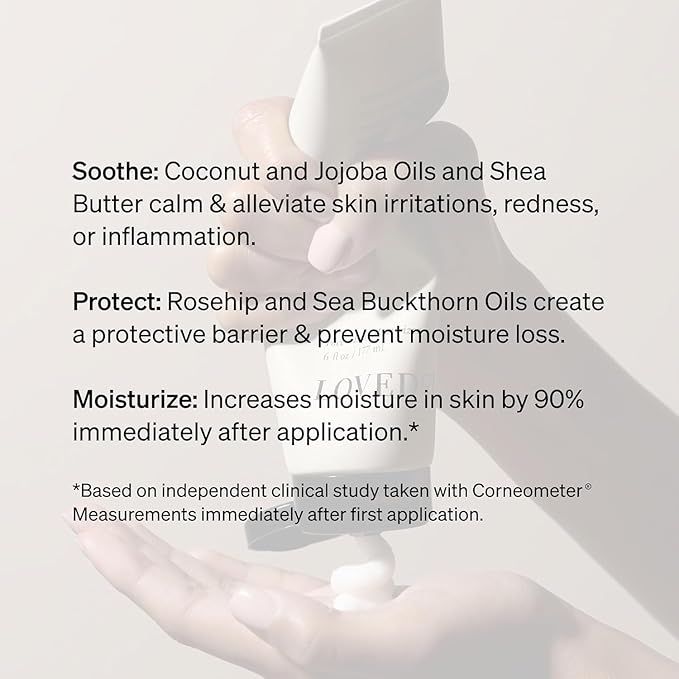 Loved01 Daily Face & Body Moisturizer, John Legend Skincare, Fragrance-Free & Non-Greasy Shea Butter Cream, Deep Hydrating Formula for Dry & Sensitive Skin, Vegan & Cruelty-Free, 6 oz