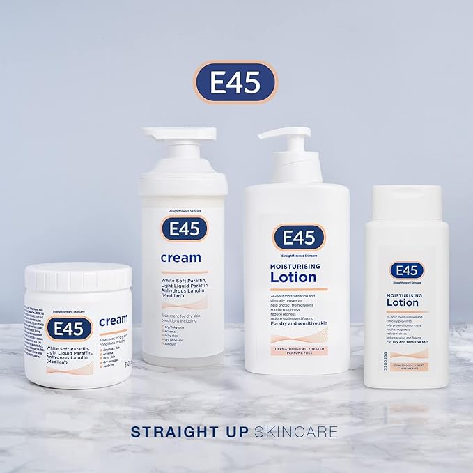 E45 Dermatological Moisturising Lotion, 16.91 Fl Oz (Pack of 2)