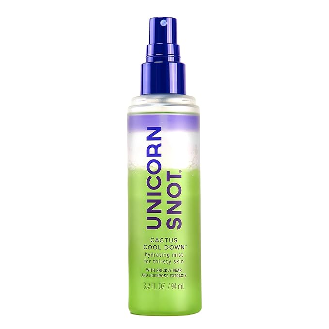 Unicorn Snot Cactus Cool Down™ After Sun Soothing Spray - Hydrating Facial Mist, Makeup Primer & Blue Light Shield – Cooling Spray with Aloe, Jojoba & Prickly Pear