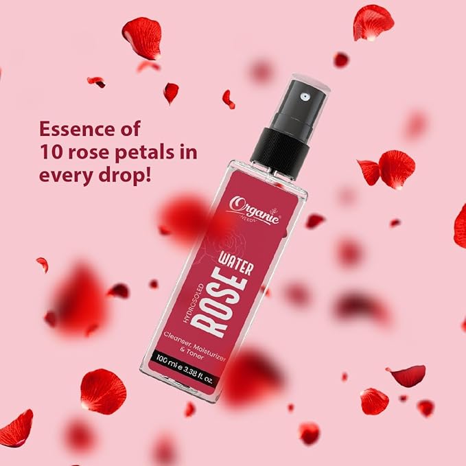 Organic-Need Rose Water – 100ml | Steam Distilled Gulab Jal | Natural Facial Mist & Skin Toner | for All Skin Types | Gentle Hydration & Refreshing Spray