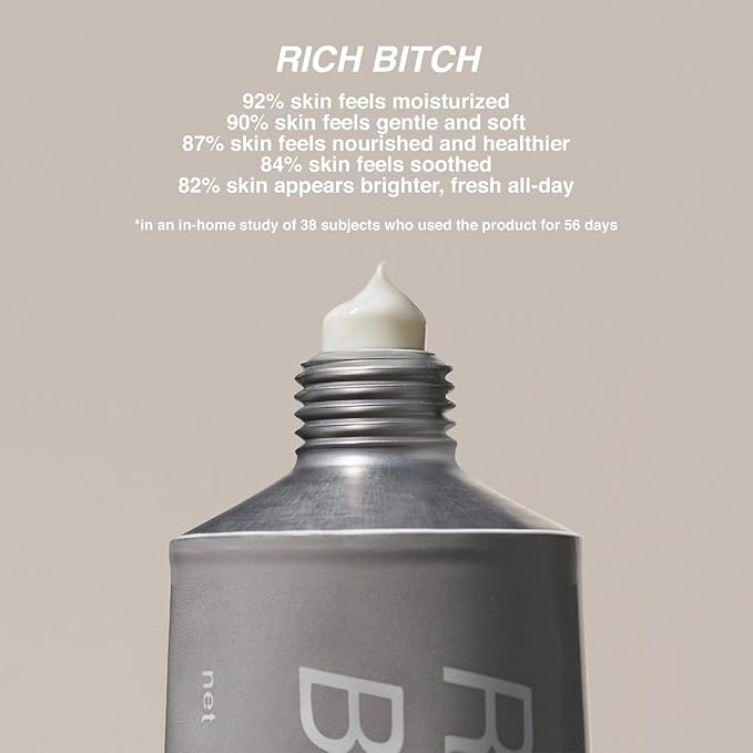 Freck Beauty RICH Beotch Cactus + Vitamin C Moisturizer - Hydrate Dry Skin, Calm & Sooth with Lightweight Feel, Infused with Jojoba and Prickly Pear Seed Oil, Reduce Redness and Support Skin Barrier