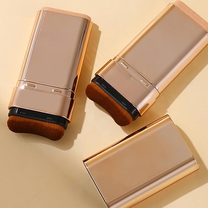 Luminous Dual-Ended Concealer Foundation Stick Korean 3 in 1, Double-Ended Stick Foundation, Flawless and Long-Lasting, Lightweight, Brightens, Long-Lasting for All Skin Types (#01.2pcs)