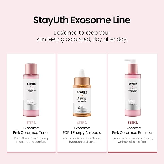 Exosome Pink Ceramide Emulsion – Korean Skincare Lightweight Moisturizer with Ceramides, Vitamin B12 & Exosome for Daily Hydration & Skin Conditioning (200ml / 6.76 fl. oz)