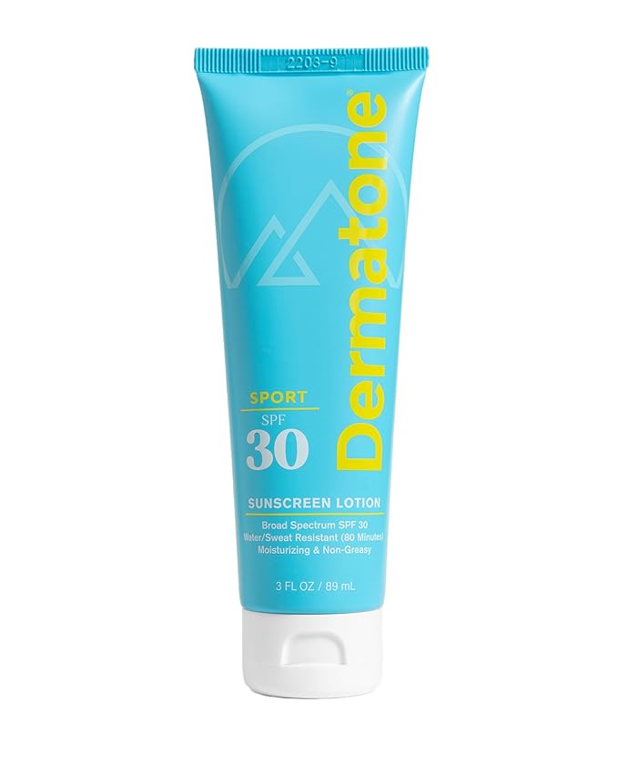 Dermatone Sport Sunscreen Lotion SPF 30 | Water/Sweat Resistant (80 min) | Hawaii Reef Act 104 Compliant | Sunscreen for Body and Face | Moisturizing | Spectrum UVA/UVB Protection SPF Lotion | 3oz