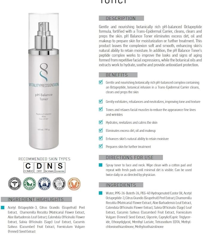 Vitality Precision Skin PH Balance Toner