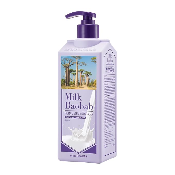 Hydrating Shampoo for Dry Hair, Nourishing Korean Hair Care, Long-Lasting Baby Powder Fragrance, Hydrolyzed Keratin, Paraben-Free, 16.9 fl oz