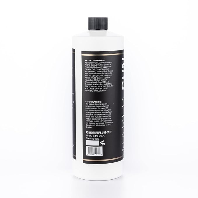 Naked Sun Honey Glow Violet Rapid Spray Tan Solution - 32 oz Airbrush Sunless Self Tan Spray