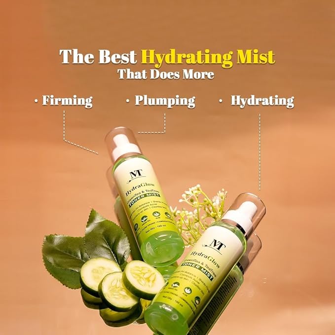 BEMT Hydra Glow Green Tea & Tea Tree Face Toner Mist | Refreshing & Clarifying Facial Spray for Daily Skincare | Lightweight, Non-Sticky Formula (100 ml)