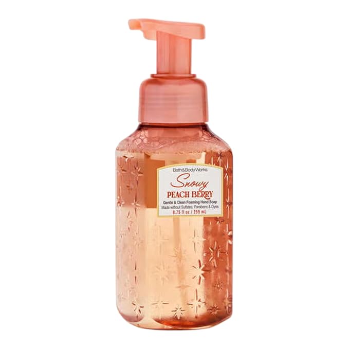 Bath & Body Works Gentle Foaming Hand Soap 8.75 oz (Snowy Peach Berry)