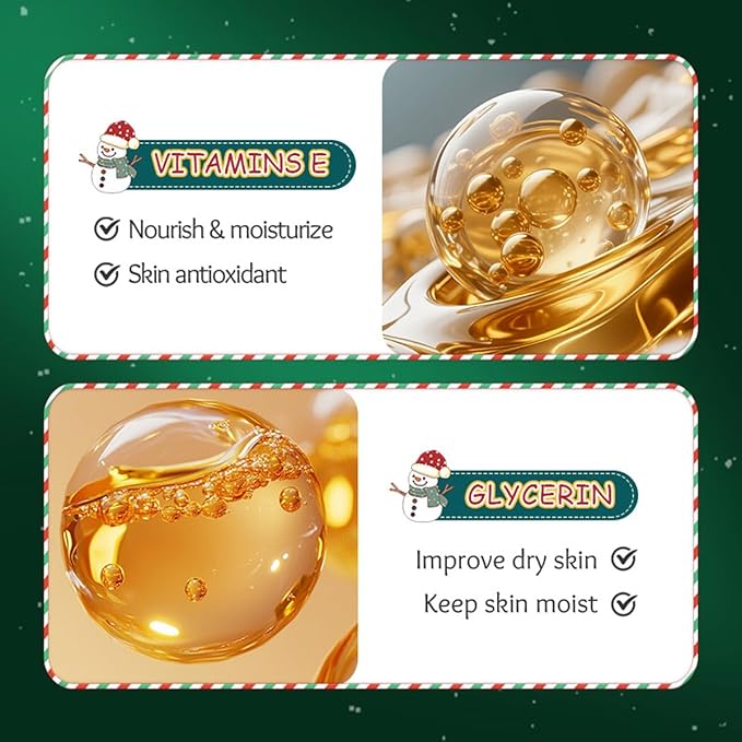 Christmas Avocado Skincare Gift Set, 6pcs Deep Moisturizing Skin Care Kit with Facial Cleanser, Toner, Lotion, Face Cream, Eye Cream, Sleeping Mask For Women Teen Girls