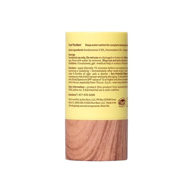Sun Bum Original SPF 40 Cooling Face and Body Sunscreen Stick - Water resistant Broad Spectrum Facial Sunscreen - Hawaii 104 Act Compliant (Made Without Octinoxate & Oxybenzone) - Travel Size - 0.7 oz