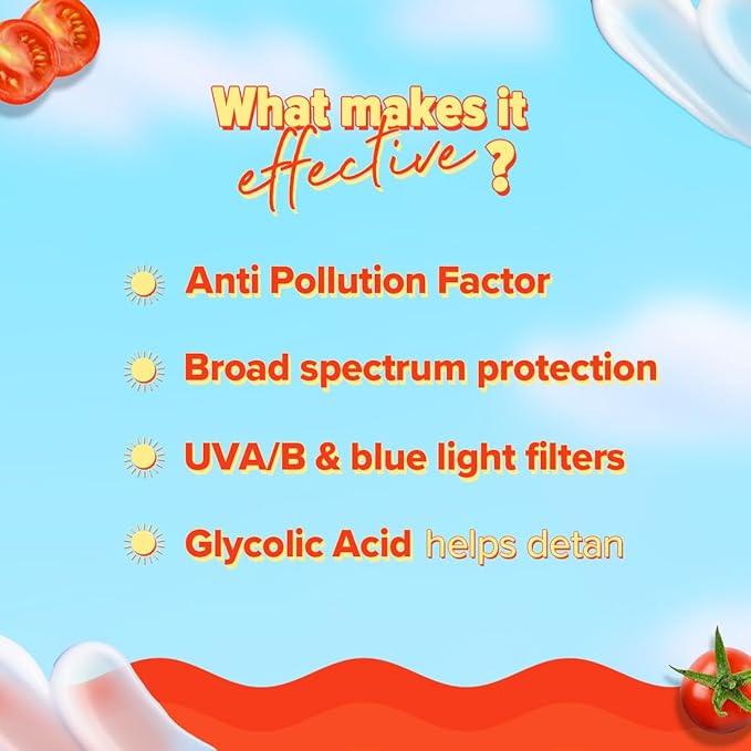 Aqualogica Detan+ Dewy Face Sunscreen with SPF 50+ & PA++++ | Blue Light Protection & No White Cast | Fights Sun Damage with Cherry Tomato & Hyaluronic Acid | 2.82 Oz/80g