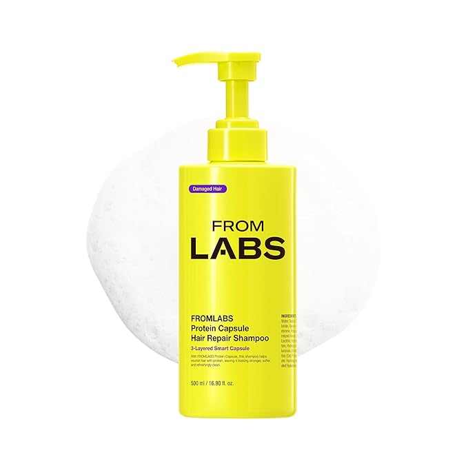 FROMLABS Protein Capsule Hair Repair Shampoo, Scalp Clarifying & Damage Repair, Hydrating Cleanse, Sulfate-Free, Color-Safe, All Hair Types, Korean Beauty, 16.9 fl oz