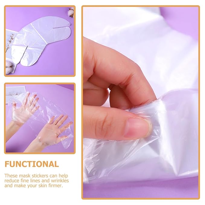 Disposable Neck Mask Sheets 200pcs Plastic Toner Mask Paper for Spa Skincare Treatment Hydrating Neck Covering Suitable for Beauty Salon and Home Use