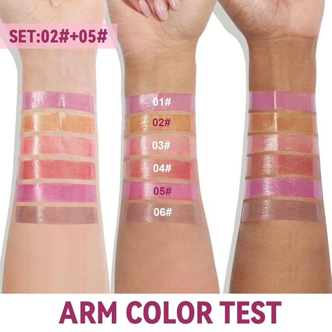 2Pcs Summer Lip Butter Lip Balm Glow Reviver Lip Gloss, Melting Lip Serum, Ultra-Hydrating Natural Vegan Lip Balm, Sheer-Tinted Shine & Hydration, Soothes & Softens Dry Lips (02+05)