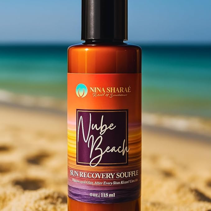 Nube Beach Sun Recovery Soufflé – After Sun Body Moisturizer with Aloe, Vitamin E & Coconut Oil – Soothing Hydration for Sun-Damaged Skin – Lightweight, Non-Greasy, 4 oz