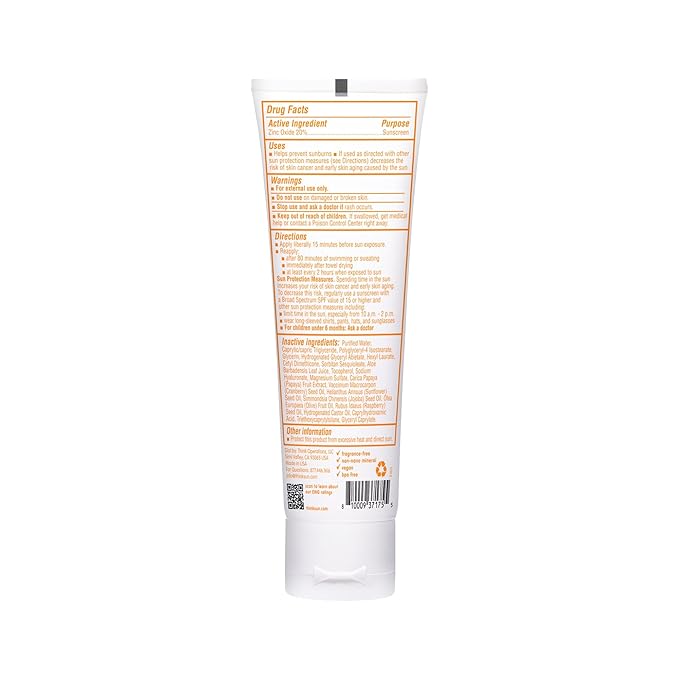 Thinkbaby SPF 30 Mineral Baby Sunscreen, Clear Zinc Oxide, 3 fl oz – Natural, Water Resistant, Kids & Toddler Sun Protection, Reef Safe