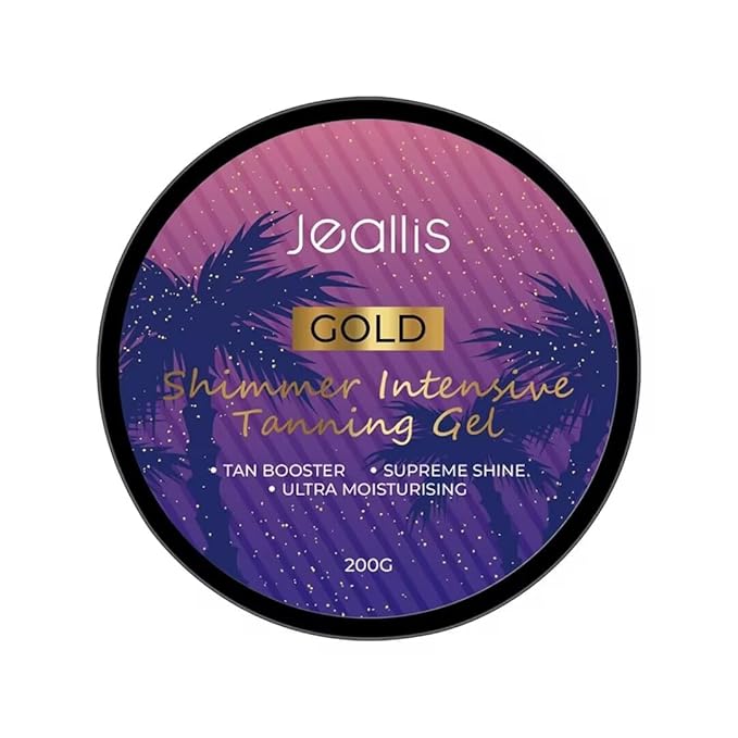 Jeallis Extreme Dark Intensive Tanning Luxe Gel, Tan Enhancer Carrot Gold Shimmer Tanning Gel For Outdoor Sun, Tanning Butter With Dark Carrot Sun Tanning Oil For Natural Faster Darker Tan Spf0 200ml