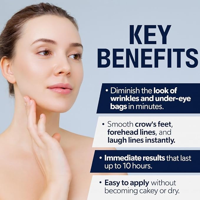 Instant Firming Eye Serum, Anti-Aging Formula for Under Bags and Wrinkles, Under Eye Cream-10ml,0.35 oz, Wrinkle Filler, Visibly Improves for Bags Dark Circles Treatment for Puffines (Scented)