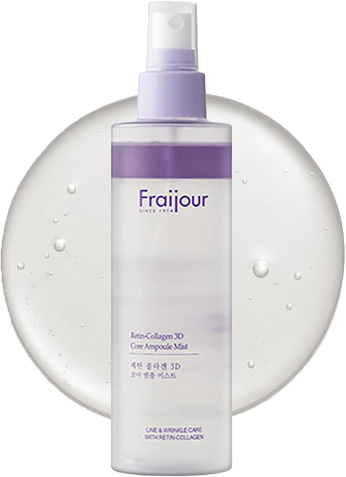 Fraijour Retin-Collagen 3D Core Ampoule Mist – Anti-Aging Facial Mist with Retinal, Bakuchiol & Hydrating Oils, Firms & Plumps Skin, Low pH, for Sensitive Skin, 6.76 fl.oz.