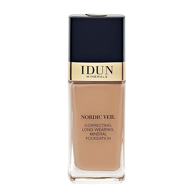 IDUN Minerals Liquid Norrsken Foundation - Light to Medium Coverage - Luminous Finish for Dry and Dull Surfaces - Water Resistant and Safe for Sensitive Skin - 226 Yrsa - Dark Brown Neutral - 1.01 oz