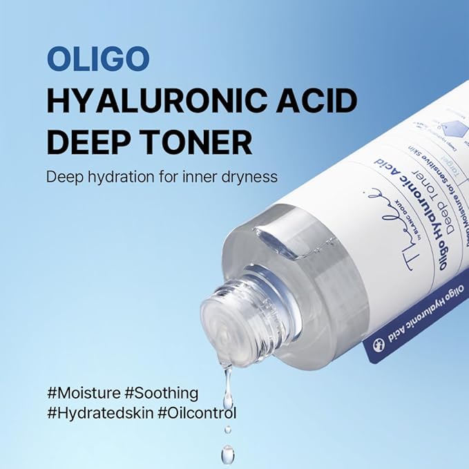 Oligo Hyaluronic Acid Hydrating Toner 200ml– Hydrating Toner for Sensitive Skin, pH Balance, Korean Skin Care, Alcohol-Free, Vegan Formula, (6.76 fl. oz.)