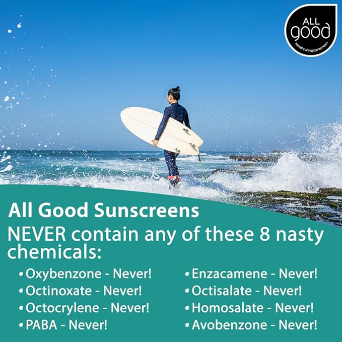 All Good Anti-Aging Daily Mineral Sunscreen Face Moisturizer with SPF 50 Protection | w/Hyaluronic Acid, Niacinamide, Calendula Extract | Hydrating Facial Lotion w/Broad Spectrum Protection - 1oz