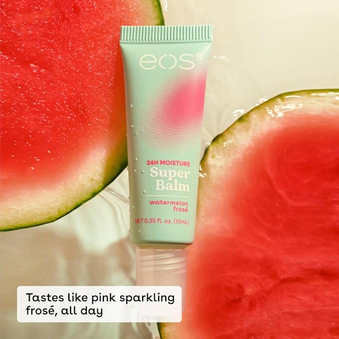 eos 24H Moisture Super Balm- Watermelon Frosé, Lip Mask, Day or Night Lip Treatment, Made for Sensitive Skin, 0.35 fl oz (Pack of 5)