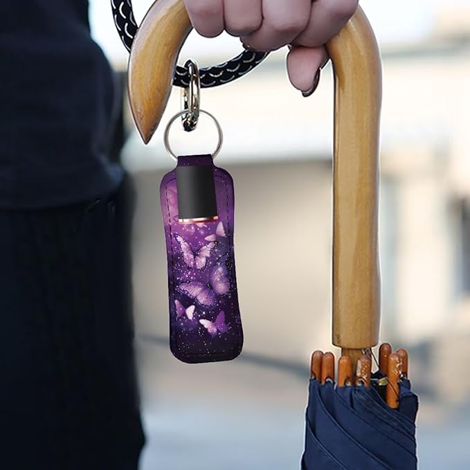 Pensura Chapstick Holder Keychain Fashion 5 Pcs Car Keychain Holder Portable Chapstick Holder Keep from Scratched and Dust