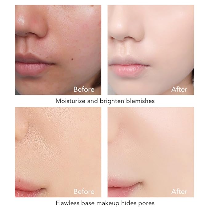 Honey and Pine Makeup, Honey and Pine CC Cream, Mushroom Head Air Cushion CC Cream, Honey and Pine Moisture Concealer Foundation, Honey & Pine Make Up Flawless Light Long Lasting (Ivory, 2.99IN)