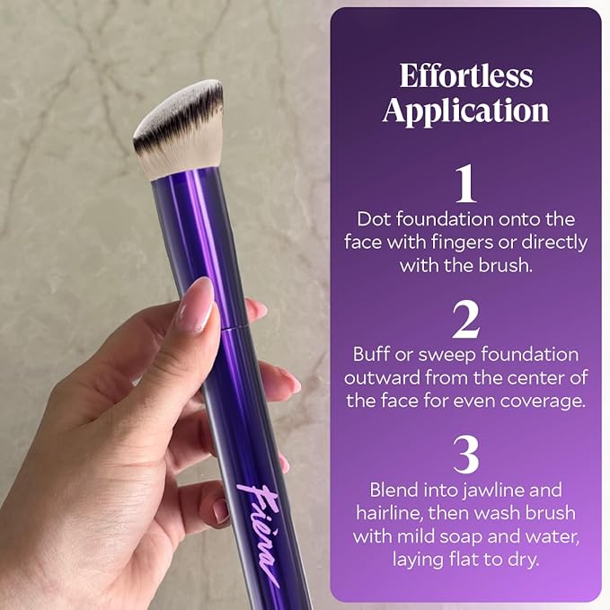 Fièra Concealer & Foundation Brush - Expert Tool for Cream & Liquid Makeup - Seamless, Even Application - Lightweight & Easy to Clean - Perfect for Use with Fièra Luxury Concealer