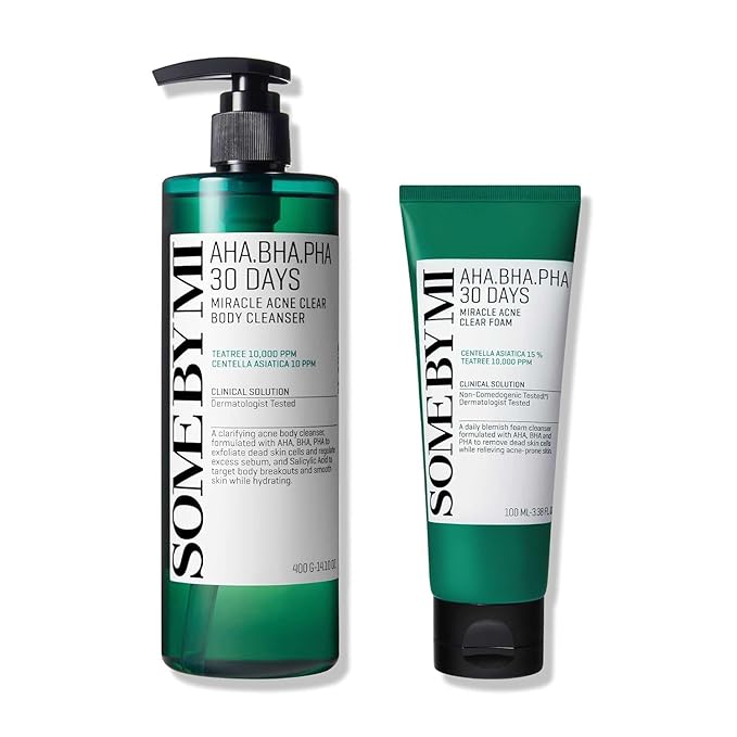 SOME BY MI AHA BHA PHA 30 Days Miracle Acne Clear Body Cleanser & Miracle Acne Clear Foam