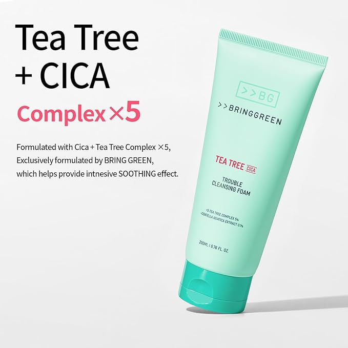 BRING GREEN Tea Tree CICA Soothing Toner & Cleansing Foam