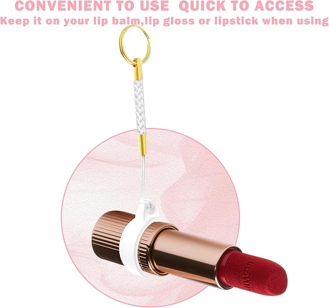 WK IEASON Lip Balm Holder for Chapstick Lipstick Lip Gloss Keychain, Small Christmas Gifts Stocking Stuffers for Teen Girls