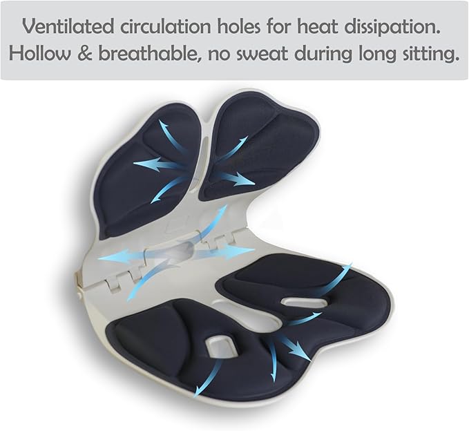 Lumbar Ergonomic Support for Office Chair Back Lumbar Support Ergonomic Back Support Pad Suitable for Office Chairs Grey