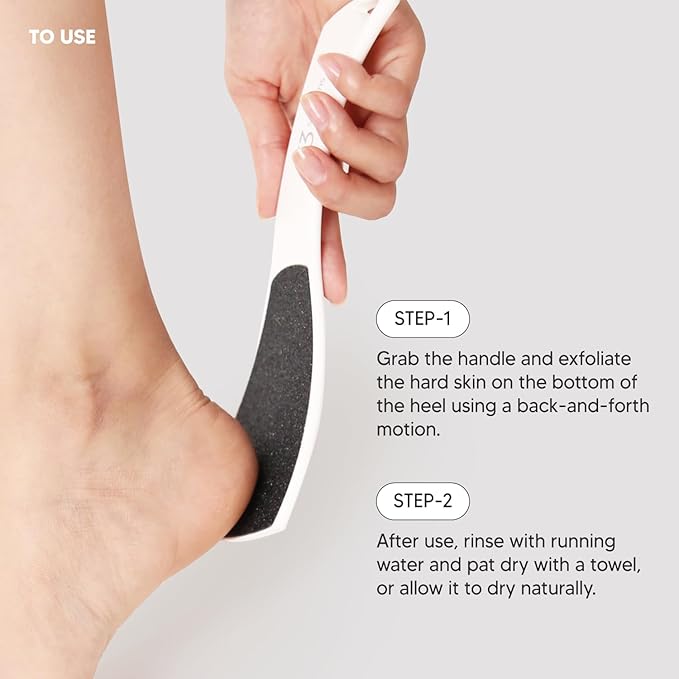 S-Line Emery Foot File, Colossal Double-Sided Pedicure Tool, Effective for Cracked Heel, Ergonomic Design for Easy Grip (2Pcs)