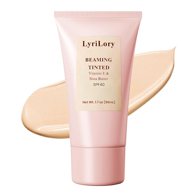 Beaming Tinted Moisturizer with SPF 40, Daily Facial Sunscreen with Glow Effect, UVA/UVB Protection, Vitamin E & Shea Butter Infused, For All Skin Types & Tones | 1.7 fl oz