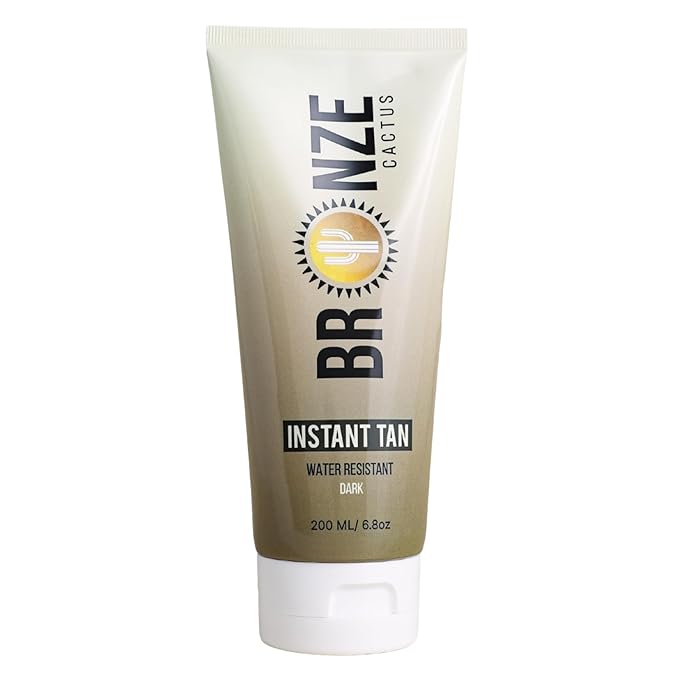 Instant Tan Water-Resistant – Smooths Skin & Conceals Imperfections | Instant Bronze Glow That Resists Water | Natural Looking Tan | Transfer Proof Finish | Face & Body Application