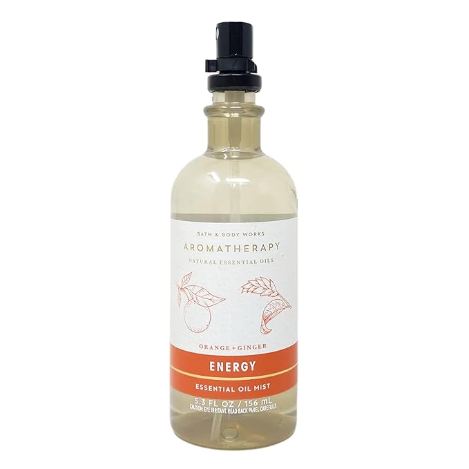 Bath & Body Works Aromatherapy Orange + Ginger 3 Pack Essential Oil Mist Gift Set Bundle with a Natural Oats Bar Soap - Full Size