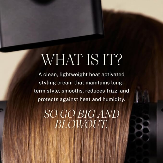 JVN Complete Blowout Styling Milk, 0.84 Fl Oz, Travel Size, Frizz Fighting, Heat Activated Style Extending Hair Cream and Heat Protectant, Hair Care for Women and Men, Silicone Free
