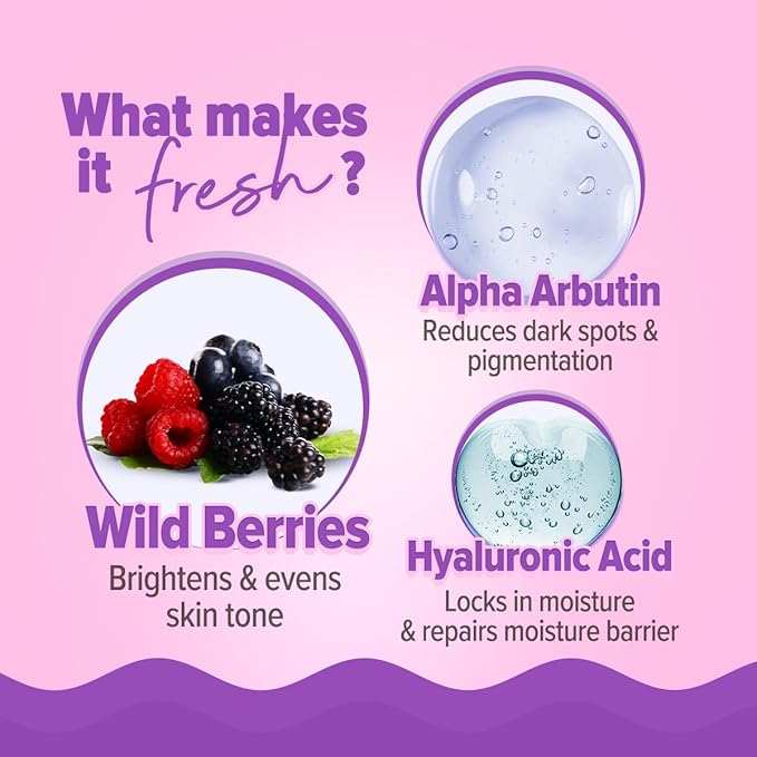 Aqualogica Illuminate+ Dewy Sunscreen SPF 50+ PA++++ with Wild Berries & Alpha Arbutin - 50 g Broad Spectrum SPF 50+ PA++++ UVA/B & Blue Light Protection Anti-Pollution Factor (APF) Technology