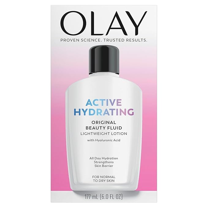 OLAY Active Hydrating Beauty Fluid Lotion Original 6 OZ - Buy Packs and SAVE (Pack of 2)