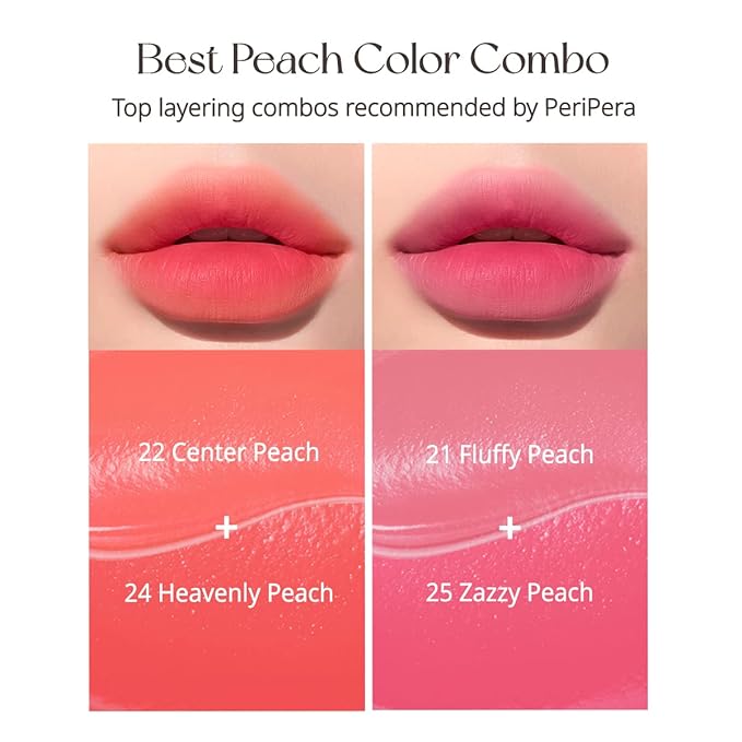 Peripera Ink Airy Velvet Lip Tint | High-Pigmentation, Lightweight, Soft, Moisturizing (025 ZAZZY PEACH)