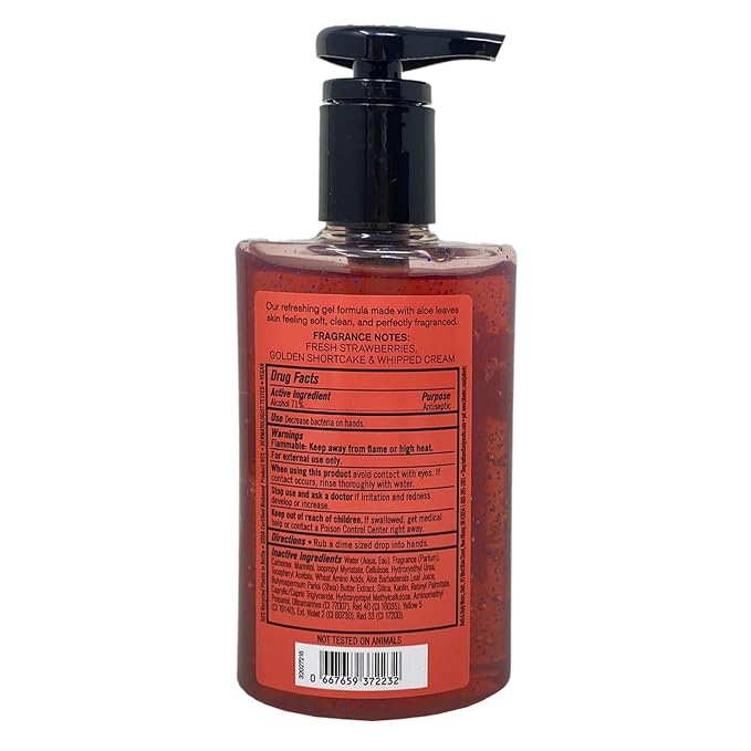 Bath & Body Works Strawberry Pound Cake 2 Pack Hand Gel Bunldle with a Himalayan Salts Springs Sample Soap