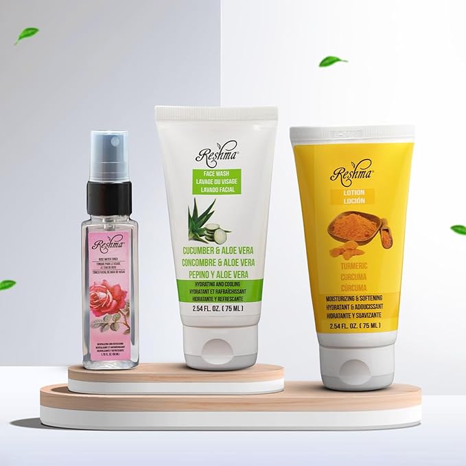 On-The-Go Skincare: Cleanse, Hydrate, Tone | For All Skin Types & Dull Skin | Gentle Face Wash, Lotion, and Facial Toner | TSA Approved | Removes Make Up | For Daily Use - Cruelty Free
