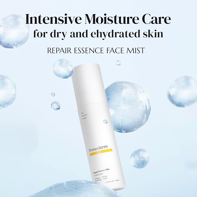 Repair Essence Toner Mist – Korean Hydrating & Cooling Face Mist with Niacinamide, Troxerutin & Centella Asiatica, Lightweight Facial Spray for Daily Skincare & Barrier Care, 1.01 Fl.oz