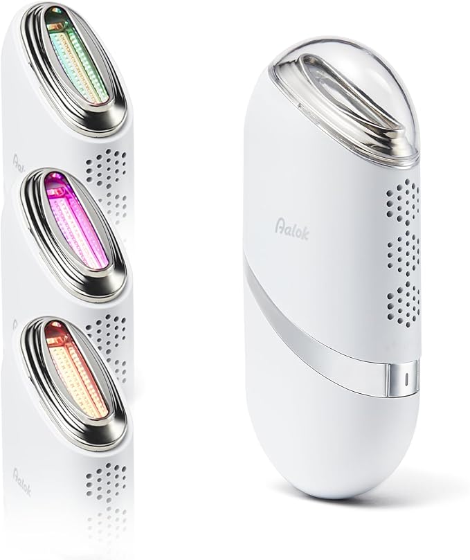 Aalok Snowfit | Red Blue Green LED Light Facial Theraphy, 3in1 Spot Targeted Home Skincare for Firming, Clear Skin, Even Tone