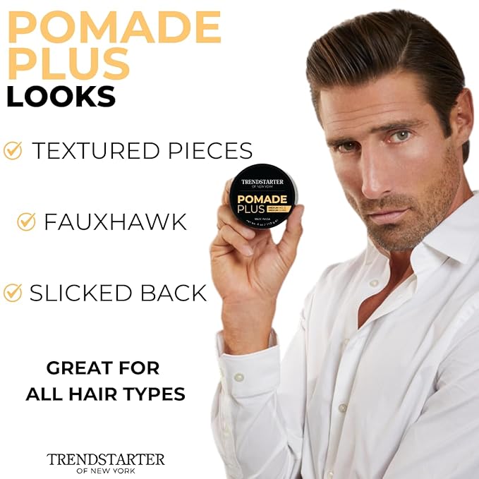 TRENDSTARTER - MATTE WAX SAMPLE PACK - GREAT STOCKING STUFFER - Matte Wax - Forming Paste - Thickening Fiber - Pomade Plus (Four 0.25oz Samples)